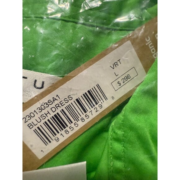 Trina Turk Green Blush Dress With Pockets & Drawstring Neck Size L - Picture 8 of 9